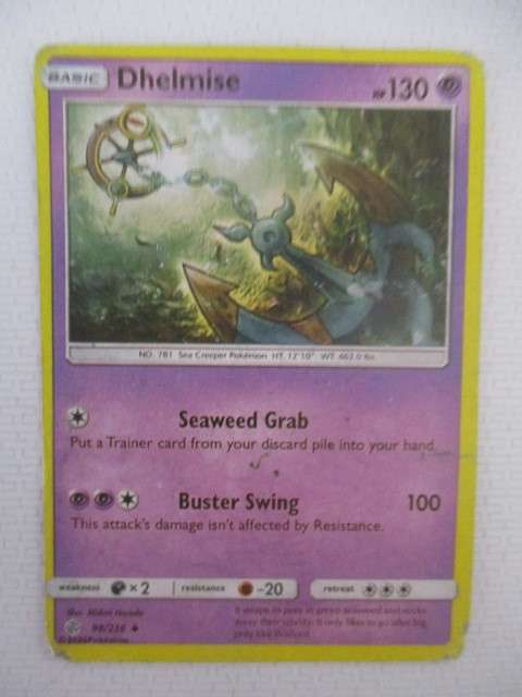 POKEMON - DHELMISE -CARD BIT WORN - COSMIC ECLIPSE