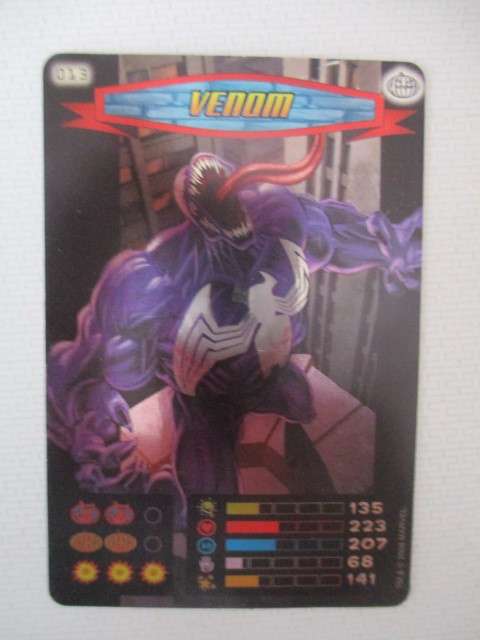 DC  MARVEL TRADING CARDS - SPIDER-MAN / HEROES and VILLIANS  - NO.13 VENOM FOIL CARD