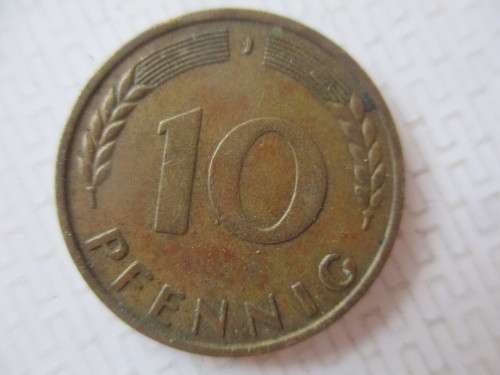 GERMANY  -  10 PFENNIG  - 1950