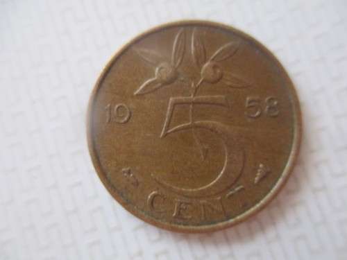NETHERLANDS - 5c  1958 COIN