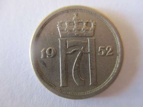 NORWAY - 25  ORE - 1952 COIN