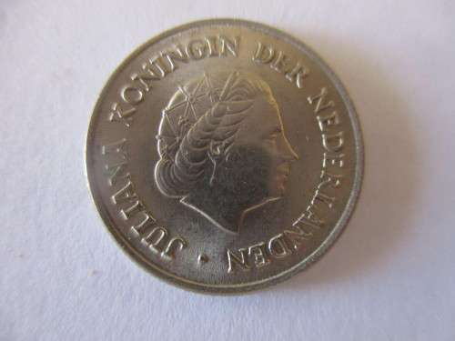 NETHERLANDS  - 25c  COIN  - 1964