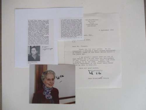 AUTOGRAPHED / SIGNED - DAME NINETTE DE VALOIS - LEGENDARY  BALLET DANCER