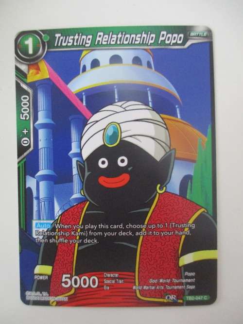 DRAGON BALL Z  TRADING CARD - COLOSSAL WARFARE - TRUSTING RELATIONSHIP POPO