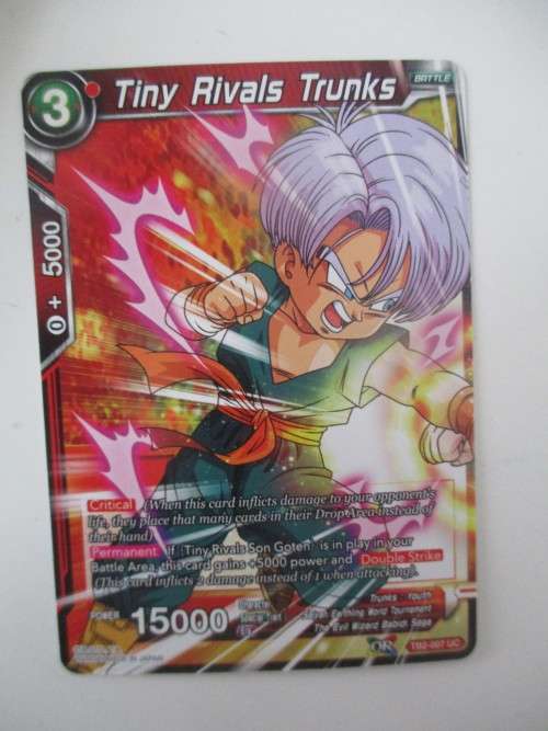 DRAGON BALL Z  TRADING CARD - COLOSSAL WARFARE -   TINY RIVALS TRUNKS