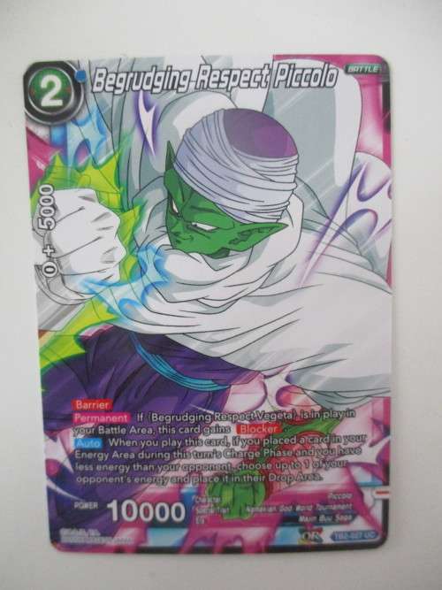 DRAGON BALL Z  TRADING CARD - COLOSSAL WARFARE -    BEGRUDGING RESPECT PICCOLO