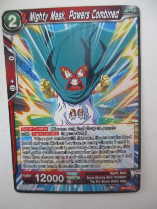 DRAGON BALL Z  TRADING CARD - COLOSSAL WARFARE -    MIGHTY MASK POWERS COMBINED