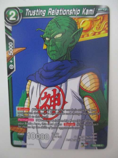 DRAGON BALL Z  TRADING CARD - COLOSSAL WARFARE -    TRUSTING RELATIONSHIP KAMI