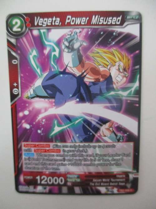 DRAGON BALL Z  TRADING CARD - COLOSSAL WARFARE -    VEGETA POWER MISUSED
