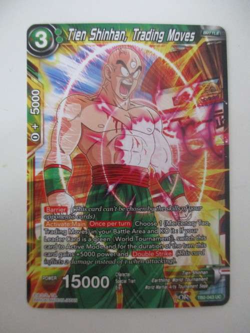 DRAGON BALL Z  TRADING CARD - COLOSSAL WARFARE -    TIEN SHINHAN TRADING MOVES