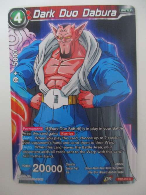 DRAGON BALL Z  TRADING CARD - COLOSSAL WARFARE -    DARK DUO DABURA
