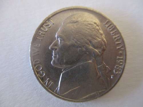 AMERICA - JEFFERSON 5c coin  - 1983