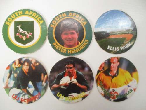 VINTAGE SOUTH AFRICA - RUGBY TAZOS -  LOT OF 6 ARLENCO