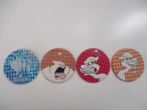 VINTAGE CASPER ZAP CAP TAZOS  4 PIECES