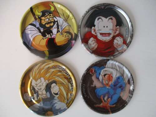 DRAGON BALL - Z LOT OF 4 METAL TAZOS