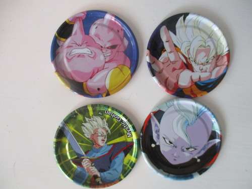 DRAGON BALL - Z LOT OF 4 METAL TAZOS