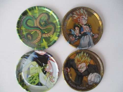 DRAGON BALL - Z LOT OF 4 METAL TAZOS
