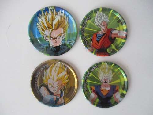 DRAGON BALL - Z LOT OF 4 METAL TAZOS