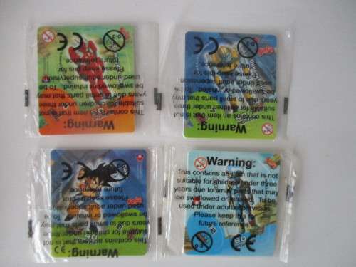 DRAGON BALL - Z LOT OF 4 UNOPENED TAZOS   - DRAGON BALL GT