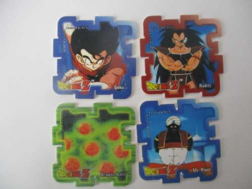 DRAGON BALL Z - LOT OF 4 SUPER CUBE TAZOS