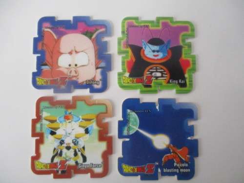 DRAGON BALL Z - LOT OF 4 SUPER CUBE TAZOS