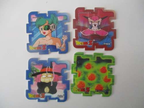 DRAGON BALL Z - LOT OF 4 SUPER CUBE TAZOS