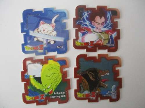 DRAGON BALL Z - LOT OF 4 SUPER CUBE TAZOS