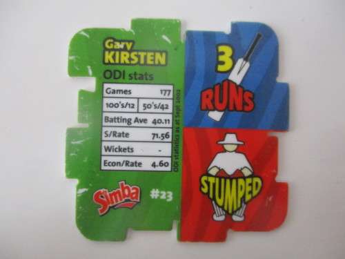 CRICKET TAZOS - LOT O 4