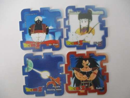 DRAGON BALL Z - LOT OF 4 SUPER CUBE TAZOS