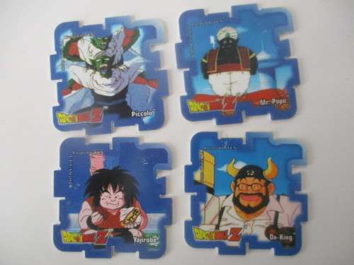 DRAGON BALL Z - LOT OF 4 SUPER CUBE TAZOS