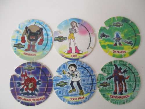 DIGIMON  SIMBA TAZOS  -  6   PIECES