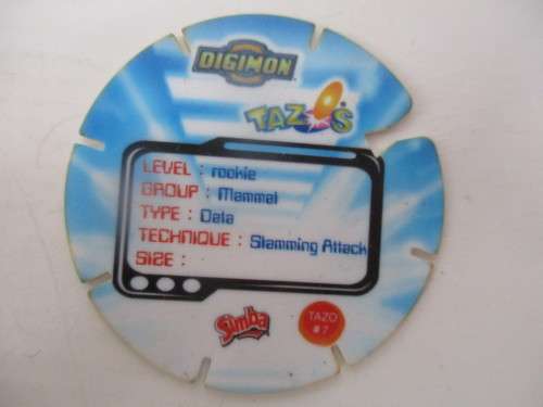 DIGIMON  SIMBA TAZOS  -  6   PIECES