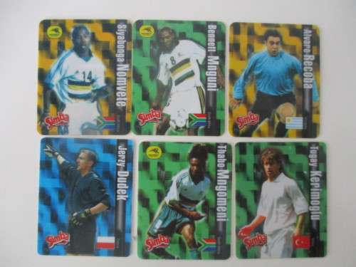 SIMBA SOCCER ICONS WORLD SOCCER TAZOS 6 PIECES