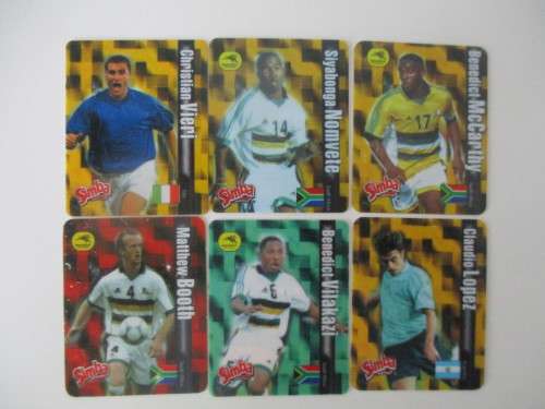 SIMBA SOCCER ICONS WORLD SOCCER TAZOS 6 PIECES