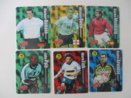 SIMBA SOCCER ICONS WORLD SOCCER TAZOS 6 PIECES