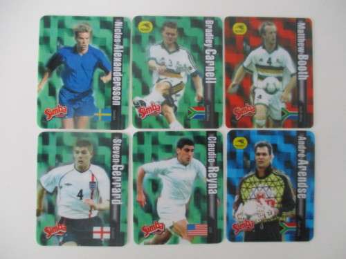 SIMBA SOCCER ICONS WORLD SOCCER TAZOS 6 PIECES