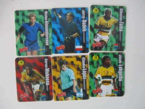SIMBA SOCCER ICONS WORLD SOCCER TAZOS 6 PIECES