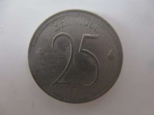 BELGIUM 25c  COIN -  1966