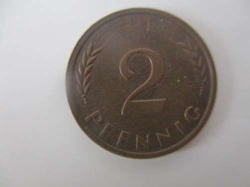 GERMANY - 2 PHENNIG -  1950 - GREAT DETAIL