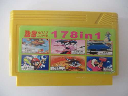 LOVELY VINTAGE  CARTRIDGE  178 IN 1  - INCLUDIBG SUPER MARIO BROTHERS  + DONKEY KONG