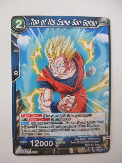DRAGON BALL Z TRADING CARD -   TOP OF HIS GAME SON GOHAN