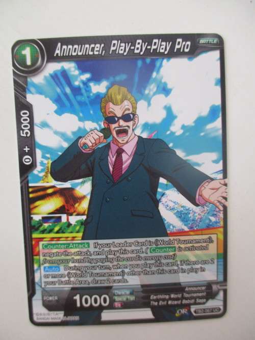 DRAGON BALL Z TRADING CARD -  ANNOUNCER PLAY-BY-PLAY PRO