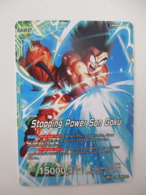 DRAGON BALL Z TRADING CARD -  STOPPING POWER SON GOKU