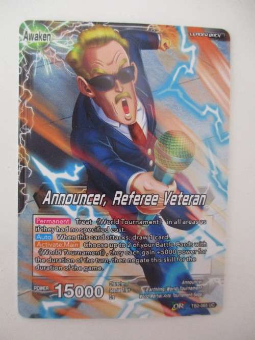 DRAGON BALL Z TRADING CARD -  ANNOUNCER REFEREE VETERAN