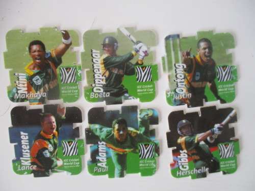 SIMBA HOWZAT  CRICKET  TAZOS 6 PIECES