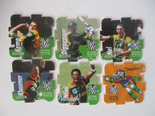 SIMBA HOWZAT  CRICKET  TAZOS 6 PIECES