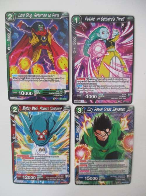 DRAGON BALL Z TRADING CARDS -   LOT OF 4