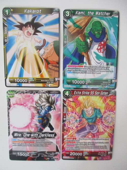 DRAGON BALL Z TRADING CARDS -  LOT OF 4