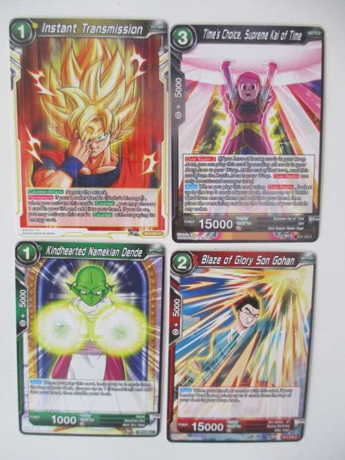 DRAGON BALL Z TRADING CARDS -  LOT OF 4
