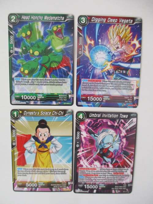 DRAGON BALL Z TRADING CARDS -  LOT OF 4